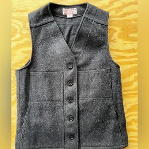 Filson Mackinaw Wool Vest - Women’s Small -Dark Gray/Black